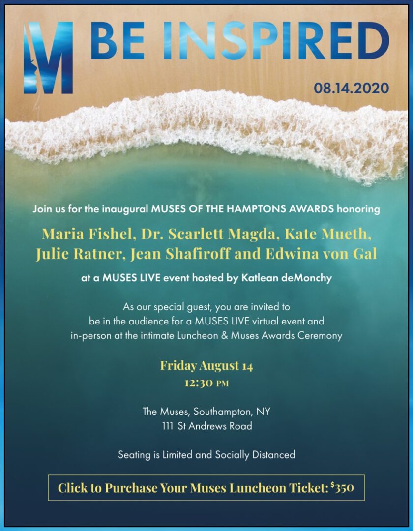M Be Inspired poster with some ocean images
