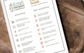 A compost guide listing accepted and not accepted items for East Hampton compost.