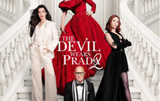 Poster of The Devil Wears Prada featuring main cast on a grand staircase.